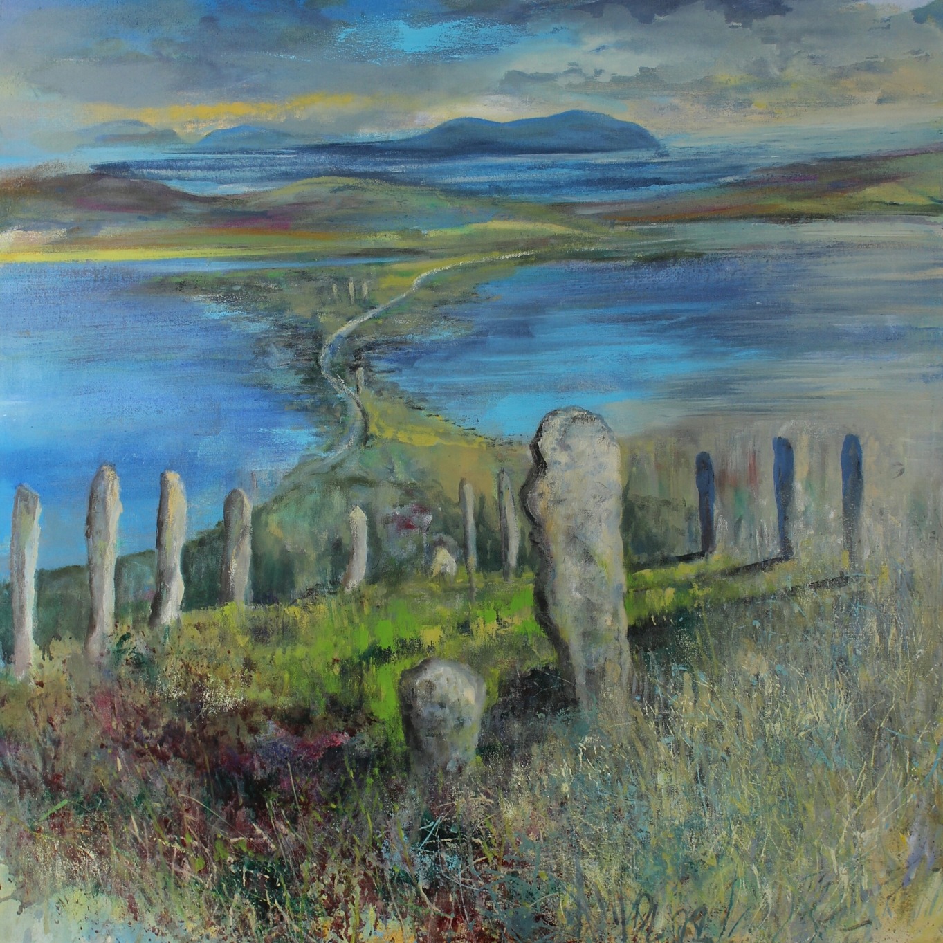 Ring of Brodgar, Orkney. Oil on canvas 100x100cm.