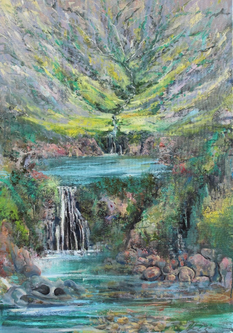 Waterfalls. Oil on canvas. 100x70cm.