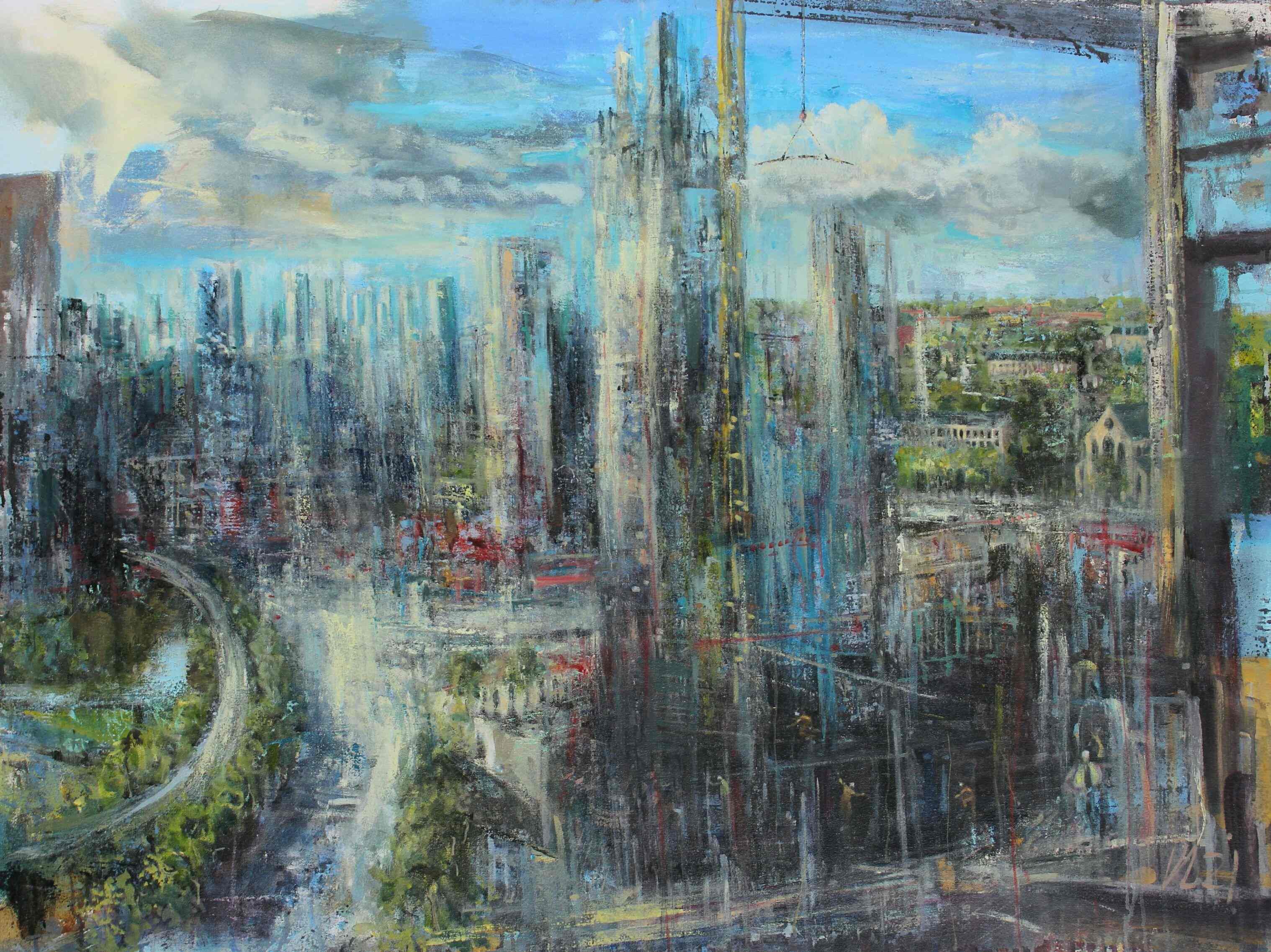 Gateway Development. Oil on canvas. 91x122cm.