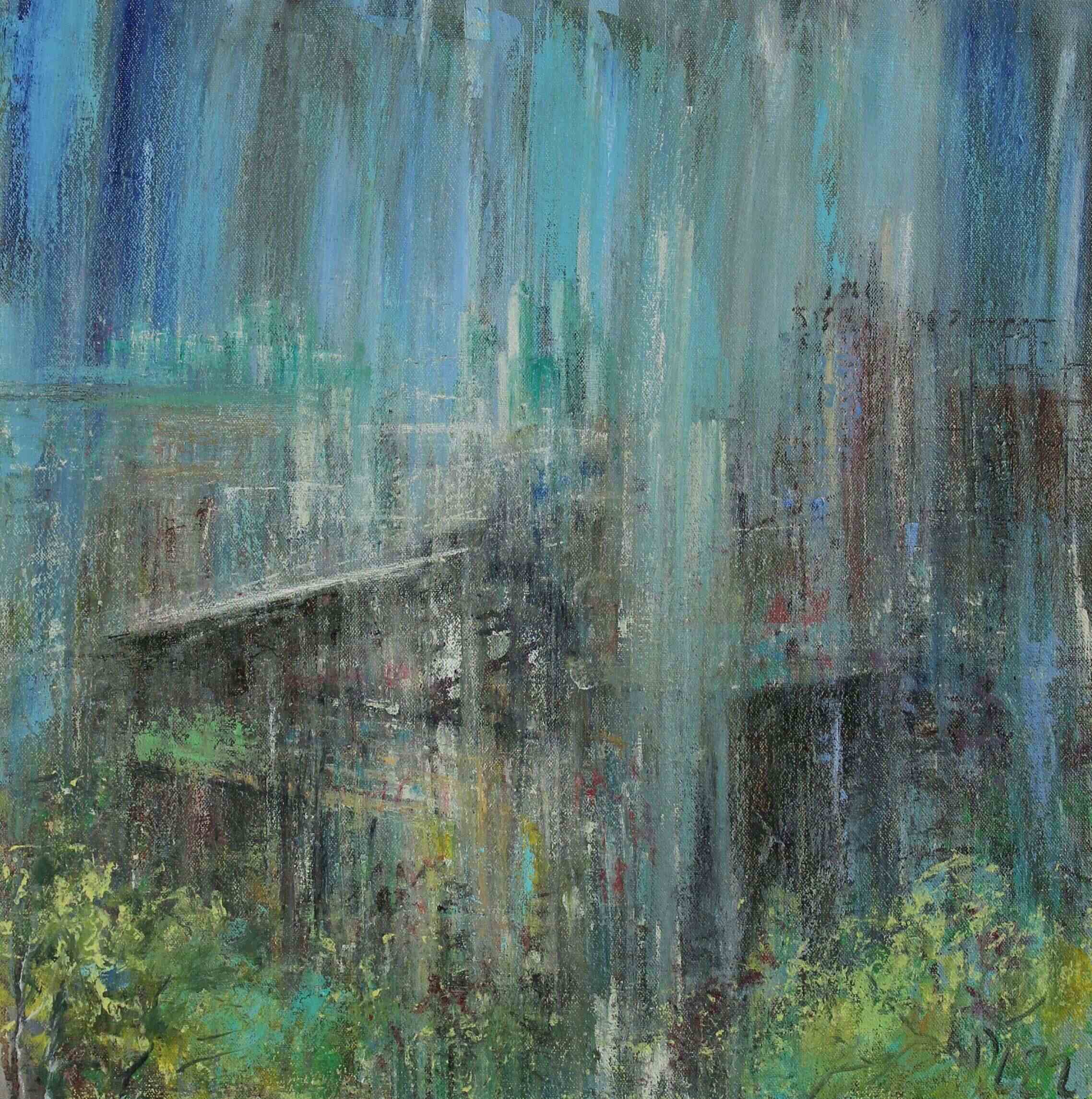 Rain, London. Oil on canvas. 50x50cm.